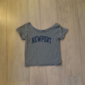 Brandy Melville Gray Newport Tee